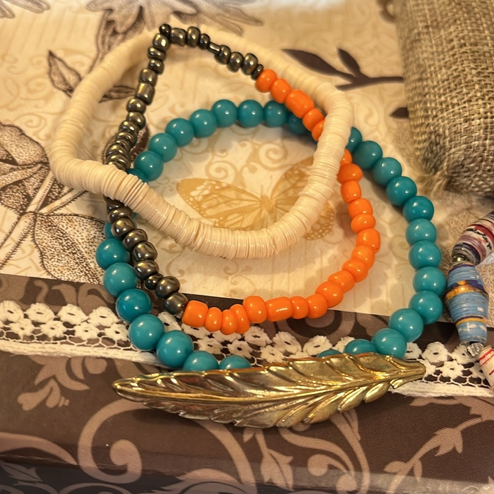 Boho jewelry lot, 14 pieces - Picture 5 of 11